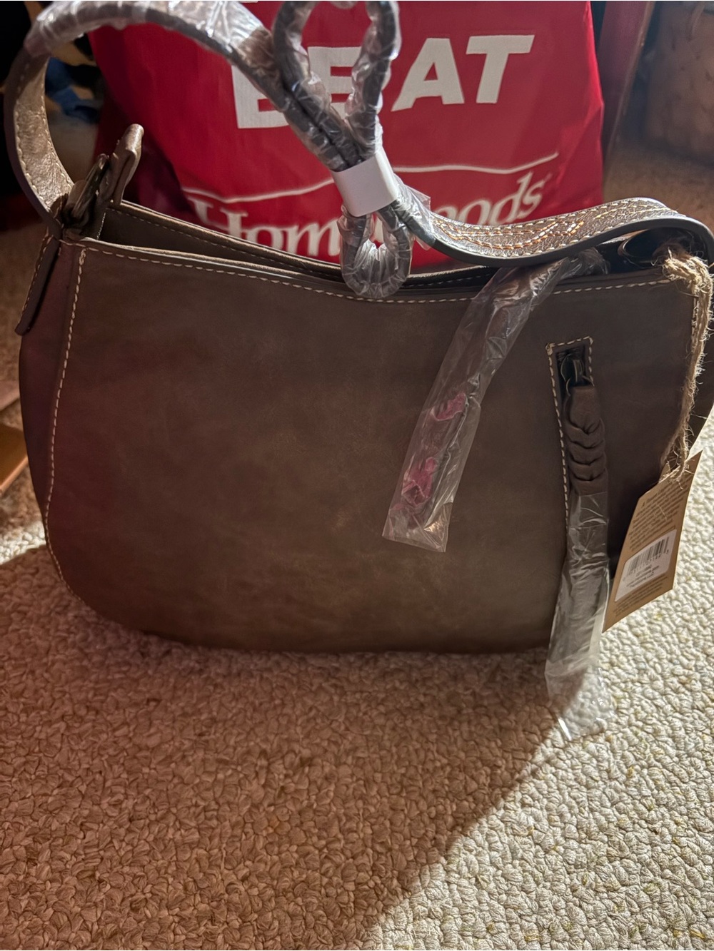 NWT Tony Lama Genuine Hair-on-Hide Concealed Carry Hobo Purse - Picture 4 of 10